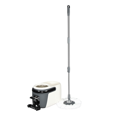 Balai TURBO MOP DELUX système rotatif 360° + 2 mops à franges microfibres + 1 Manche télescopique 125 cm