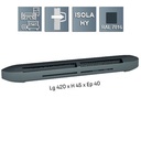 Entrée d’air hygroréglable acoustique ISOLA HY Gris anthracite, ANJOS 0690G7