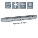 Entrée d’air hygroréglable acoustique ISOLA HY Gris clair, ANJOS 0690GR