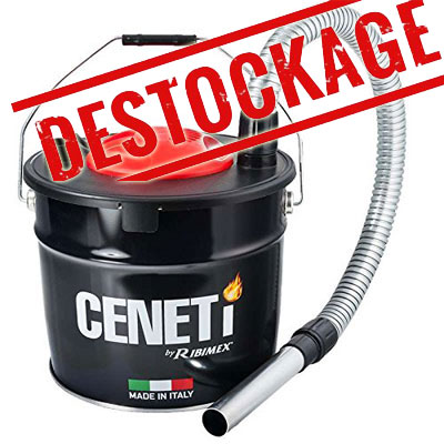 [AA316] Aspirateur à cendres froides CENETI à moteur électrique 800W, capacité de 15L - Cheminées, poêles à bois ou granulés