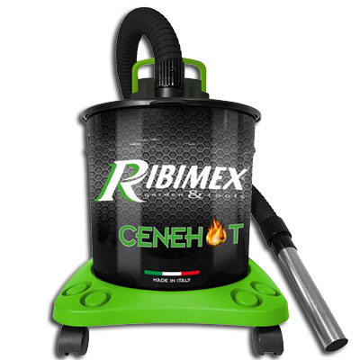 [AA317] Bidon vide cendres chaudes CENEHOT SUR ROUES à moteur électrique 950W,18L pour aspirer les cendres chaudes des cheminées, des poêles à bois ou à granulés