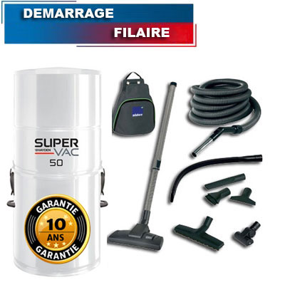 [AAC471] Aspirateur centralisé type Aldes HAYDEN SuperVac 50 avec kit de nettoyage, Garantie 10 ans