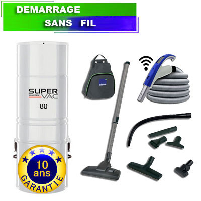 [AAC481] Aspirateur centralisé type Aldes HAYDEN SuperVac 80 Garantie 10 ans (jusqu’à 500 m²) + set de nettoyage