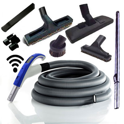 [AAC496] Set 7 accessoires + 1 flexible RETRAFLEX 12 m avec poignée à bouton marche/arrêt télécommande intégrée 915 Mhz RETRAFLEX et HIDE-A-HOSE (Émetteur-récepteur)