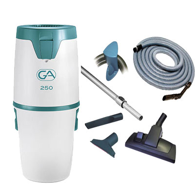 [AC159] Aspiration centralisée GA 250 (jusqu’à 250m²), Garantie 2 ans + Kit flexible standard 8m + 5 accessoires, GÉNÉRAL D'ASPIRATION 31082430