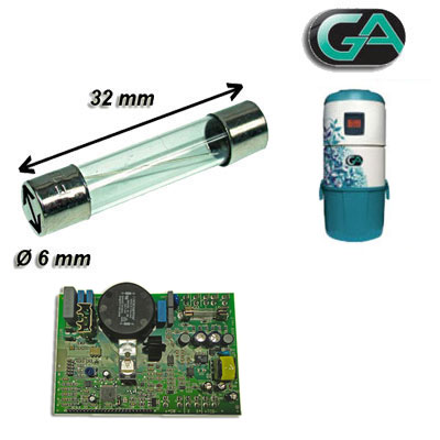 [ADC479] Fusible 6 x 32 mm 10A Générale d'Aspiration GA 600 Nature, Générale d'Aspiration 31052414
