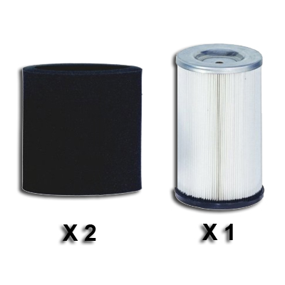 [ADC523] Lot de 2 pré-filtres + 1 Filtre pour centrales GA 100, GA 150, GA 200, GA 250, fabrication centrale avant 1998