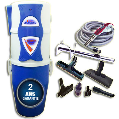[APC078] Aspirateur central hybride ASPIBOX Master à variateur de vitesse GARANTIE 2 ANS (jusqu’à 250 m²) + trousse à variateur 9 M + 8 accessoires + Aspi-Plumeau