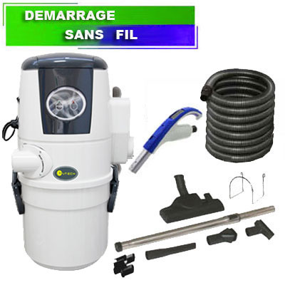 [APC346] Aspirateur Central type ALDES, WINNY COMPACT MINI 1.6kW - Garantie 4 ans - Surface jusqu’à 150 m² - Set de nettoyage