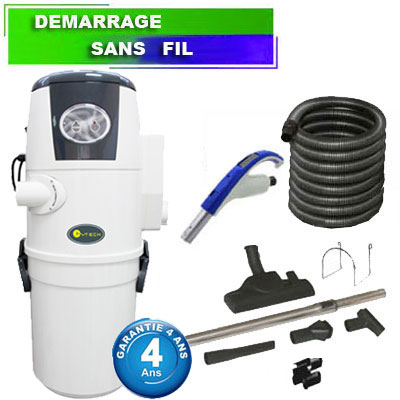 [APC347] Aspirateur Central type ALDES, WINNY COMPACT 1.6kW - Garantie 4 ans - Surface jusqu’à 250 m² - Set de nettoyage