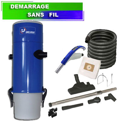 [APC351] Aspirateur Central type ALDES, SAPHIR 350N GARANTIE 2 ANS (jusqu’à 350 m²)- Set de nettoyage