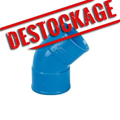 [AR324] Coudes FF 45° pour réseau d'aspiration centralisée Unelvent SAPHIR ou Aertecnica Ø 50 mm Bleu, Aertecnica TR052