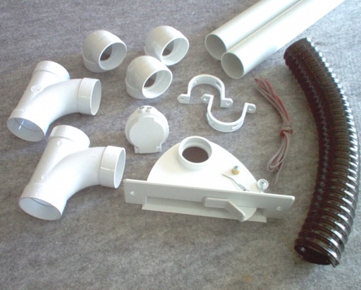 [ARC099] kit 1 prise  garage + 1 ramasse miettes blanc