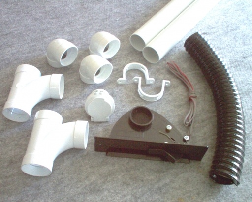 [ARC100] kit 1 prise  garage + 1 ramasse miettes noir